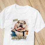 Camiseta Foto personalizada de Pet simples Legal de Grunge<br><div class="desc">Este design simples e clássico é composto por tipografia serif e adiciona uma foto personalizada do seu animal de estimação.</div>