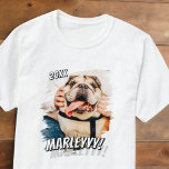 Camiseta Foto personalizada de Pet simples Legal de Grunge<br><div class="desc">Este design simples e clássico é composto por tipografia serif e adiciona uma foto personalizada do seu animal de estimação.</div>