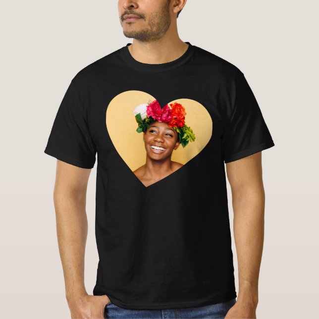 CAMISETA FOTO PERSONALIZADA | DIA DE OS NAMORADOS | CORAÇÃO (Frente)