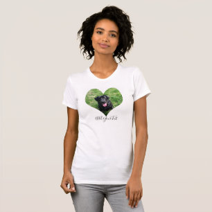 Camiseta Foto personalizada do animal de coração Pet e no