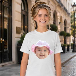 Camiseta Foto personalizada do bebê, rosto do bebê