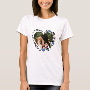 Camiseta Foto personalizada do coração da mãe do feliz dia