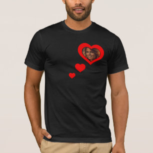 Camiseta Foto personalizada do coração Eu amo meu namorada