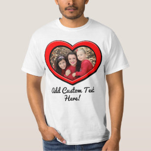 Camiseta Foto Personalizada do Dia de os namorados de Amor