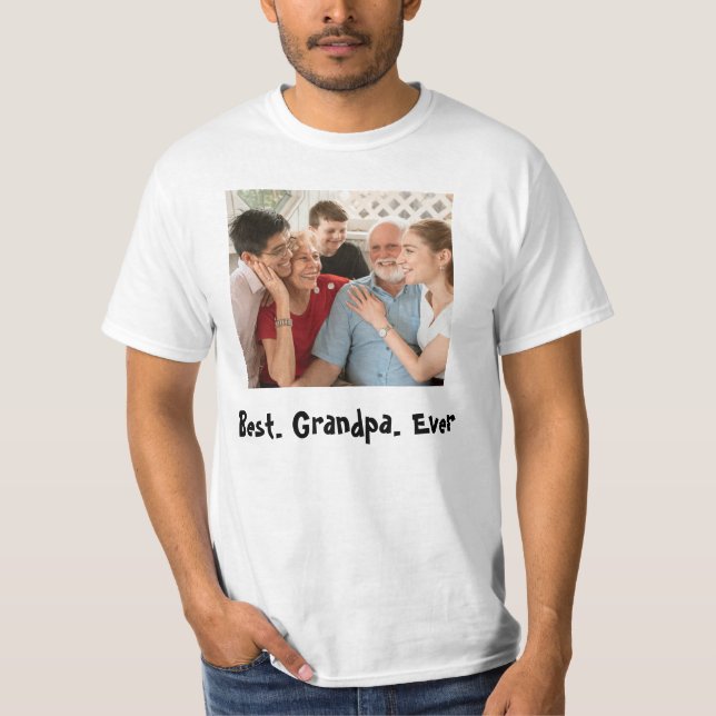 Camiseta Foto Personalizada do Melhor Avô Nunca (Frente)