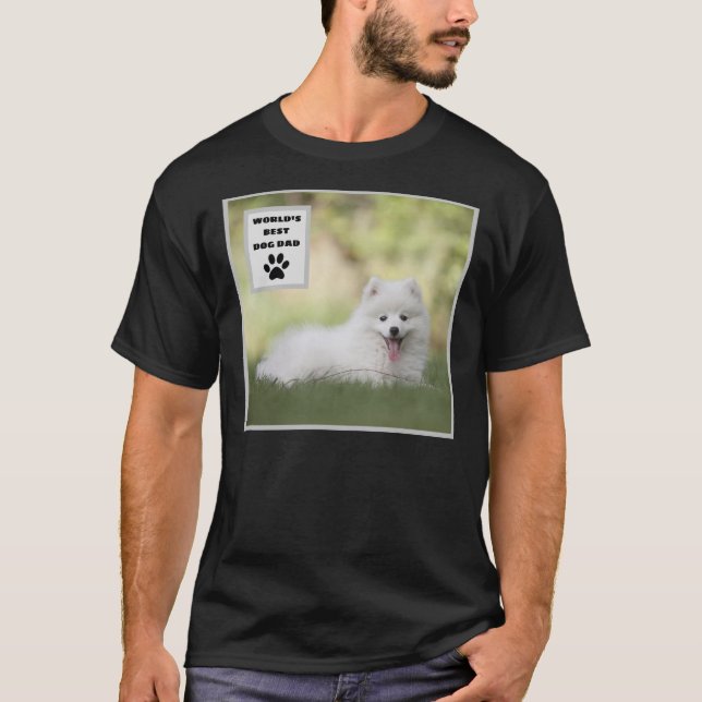Camiseta Foto personalizada do melhor Pai de cães do mundo  (Frente)