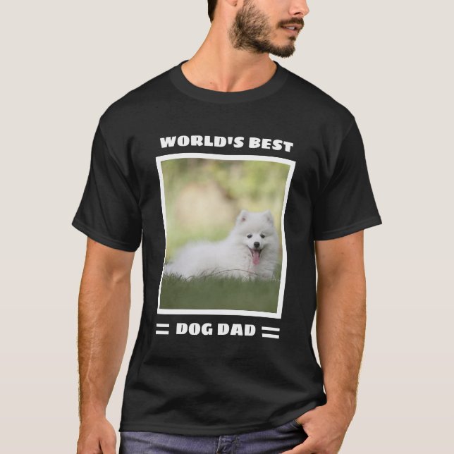 Camiseta Foto personalizada do melhor Pai de cães do mundo (Frente)