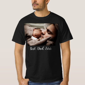 Camiseta Foto personalizada do melhor Pai do Dia de os pais