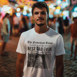 Camiseta Foto personalizada do melhor Pai do mundo