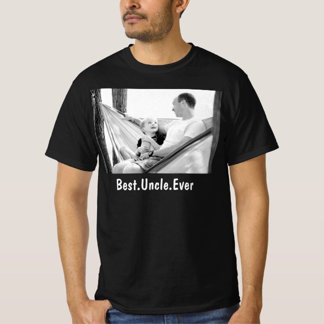 Camiseta Foto personalizada do melhor tio nunca (Frente)