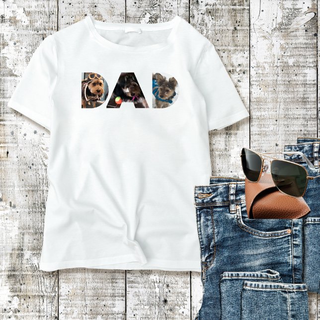 Camiseta Foto personalizada do pai | Pão-Cão | Pai de cães  (Criador carregado)