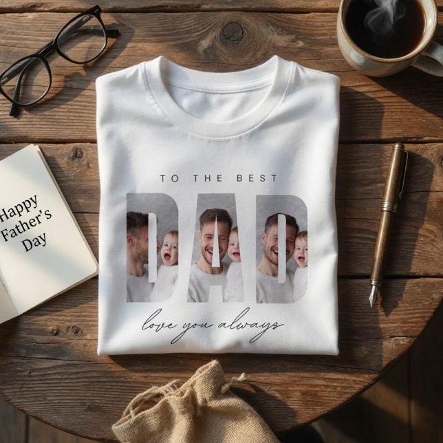 Camiseta Foto Personalizada do Papai | Melhor Papai do Mund (Criador carregado)