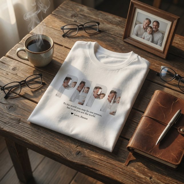Camiseta Foto Personalizada do Papai | Melhor Presente para (Criador carregado)