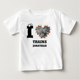 Camiseta Foto personalizada do trem que adoro trens para cr