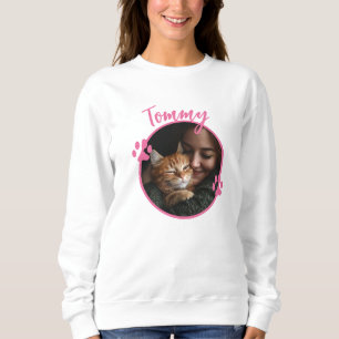 Camiseta Foto personalizada e nome Cat Lover Sweatshirt