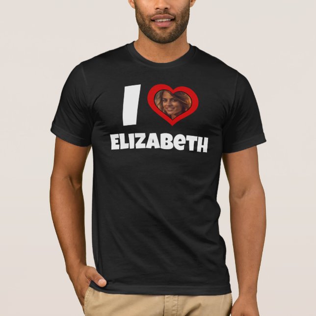 Camiseta Foto personalizada e nome de namorada (Frente)