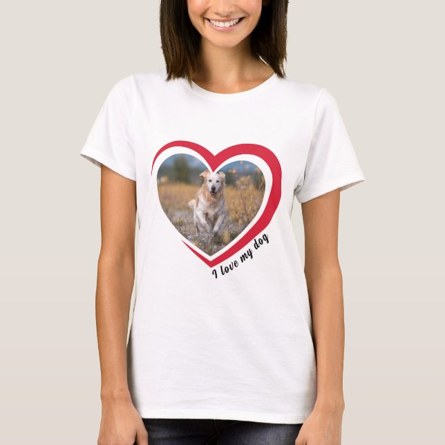 Camiseta Foto personalizada e nome personalizados do Dog Lo (Frente)