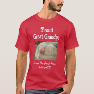 Camiseta Foto personalizada e orgulhosa Foto do vovô