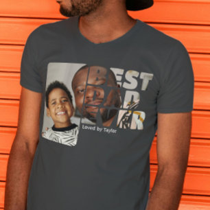 Camiseta Foto Personalizada E Texto Personalizado Melhor Pa