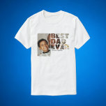 Camiseta Foto Personalizada E Texto Personalizado Melhor Pa<br><div class="desc">Foto personalizada e texto personalizado Melhor Pai jamais visto de Ricaso - adicione sua própria fotografia,  arte e texto a esta camisa personalizável - ideal para dia de os pais ou qualquer dia</div>