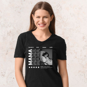 Camiseta Foto personalizada e tipografia da melhor mãe do m