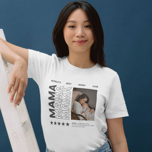 Camiseta Foto personalizada e tipografia da melhor mãe do m