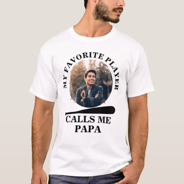Camiseta Foto personalizada em forma de baseball, minha bol (Frente)
