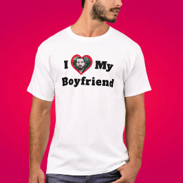 Camiseta Foto Personalizada Eu Amo Meu Namorado