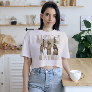 Camiseta Foto Personalizada Eu Amo Meu Namorado Bootleg Vin