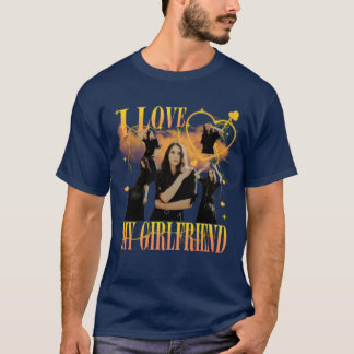 Camiseta Foto Personalizada Eu Amo Minha Namorada Bootleg V