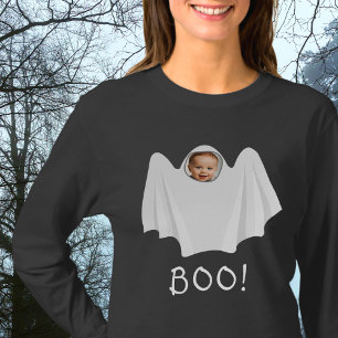 Camiseta Foto personalizada fantasma assustador diversão de
