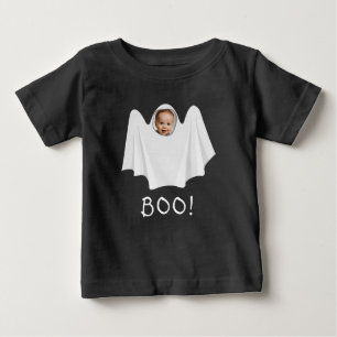 Camiseta Foto personalizada fantasma boo assustador Feliz D