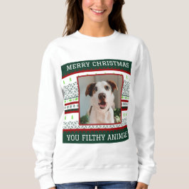 Camiseta Foto Personalizada Feia Feia de Natal Engraçada Xm