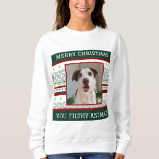 Camiseta Foto Personalizada Feia Feia de Natal Engraçada Xm
