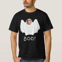 Camiseta Foto personalizada Ghost BOO Feliz Dia das Bruxas 
