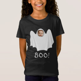 Camiseta Foto personalizada Ghost BOO Spooky Feliz Hallowee