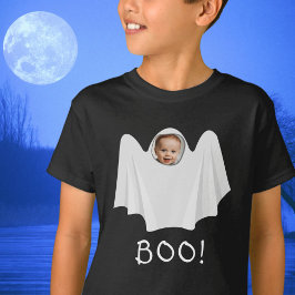 Camiseta Foto personalizada Ghost BOO Spooky Feliz Hallowee