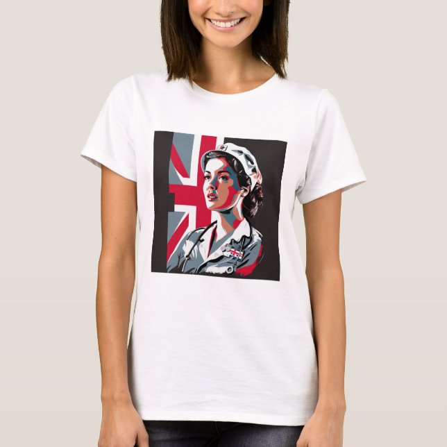 Camiseta Foto personalizada Mãe Mulher Amiga Enfermeira T-S (Frente)