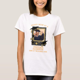 Camiseta Foto personalizada "Mãe orgulhosa de um Formando"