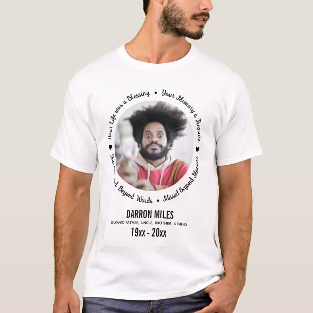 Camiseta Foto personalizada Memorial Keepsasasaame (Frente)