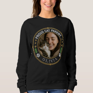 Camiseta Foto Personalizada "Orgulhosa Mãe de Gato" Preta