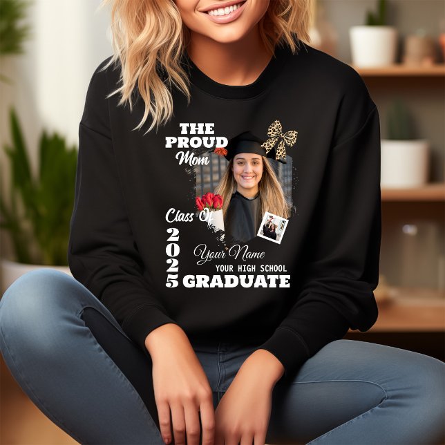 Camiseta Foto personalizada, orgulhosa mãe de um Formando 2 (Criador carregado)
