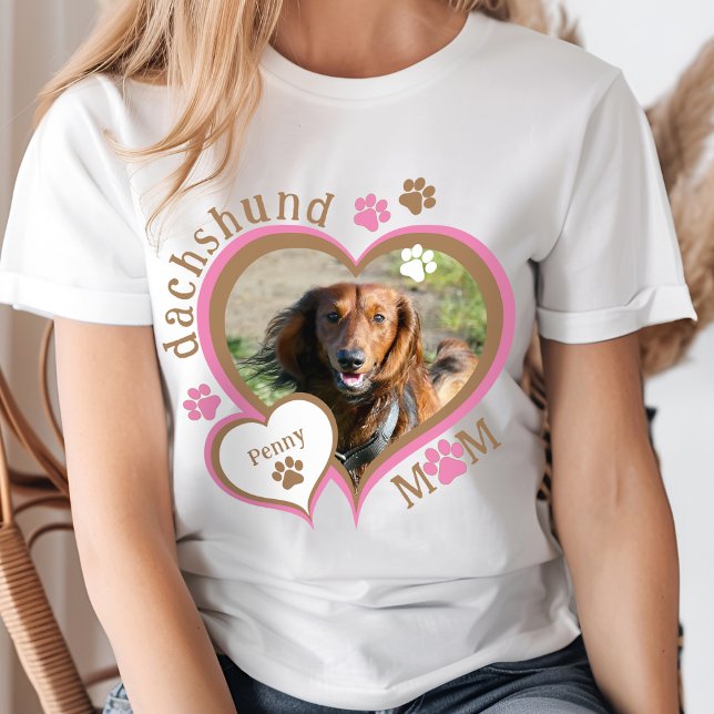 Camiseta Foto Personalizada Personalizada De Bela Dachshund (Criador carregado)