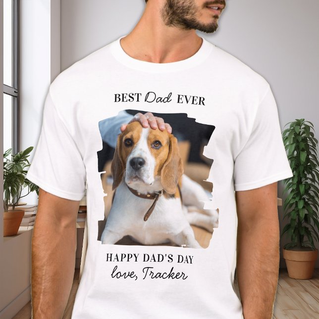 Camiseta Foto personalizada Pet do melhor Pai de cães do di (Criador carregado)
