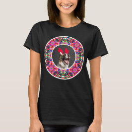 Camiseta Foto personalizada Pet Dog Feliz Feriados Pun