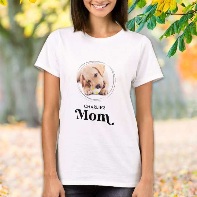 Camiseta Foto Personalizada Pet Puppy Puppy do MOM de Cão R (Criador carregado)