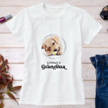 Camiseta Foto Personalizada Pet Puppy Puppy Pet Do Cão-Gran<br><div class="desc">Vovó Canina... Surpreenda sua vovó de cachorro favorita neste Dia de as mães, Natal ou aniversário dela com esta super fofinha camiseta personalizada. Personalize esta camisa de vovó de cachorro com as fotos favoritas de seu cachorro e o nome. Esta camisa de vovó de cachorro é uma obrigação para amantes...</div>