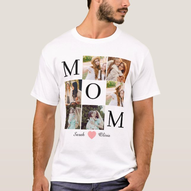Camiseta foto personalizada presente para o dia das mães (Frente)