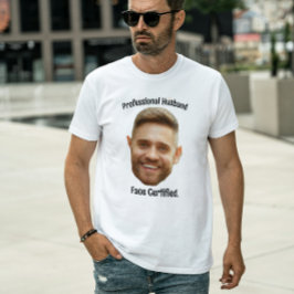 Camiseta Foto Personalizada Rosto Engraçado Casal Ele