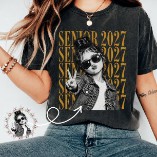 Camiseta Foto Personalizada Senior 2027 Bootleg Rap